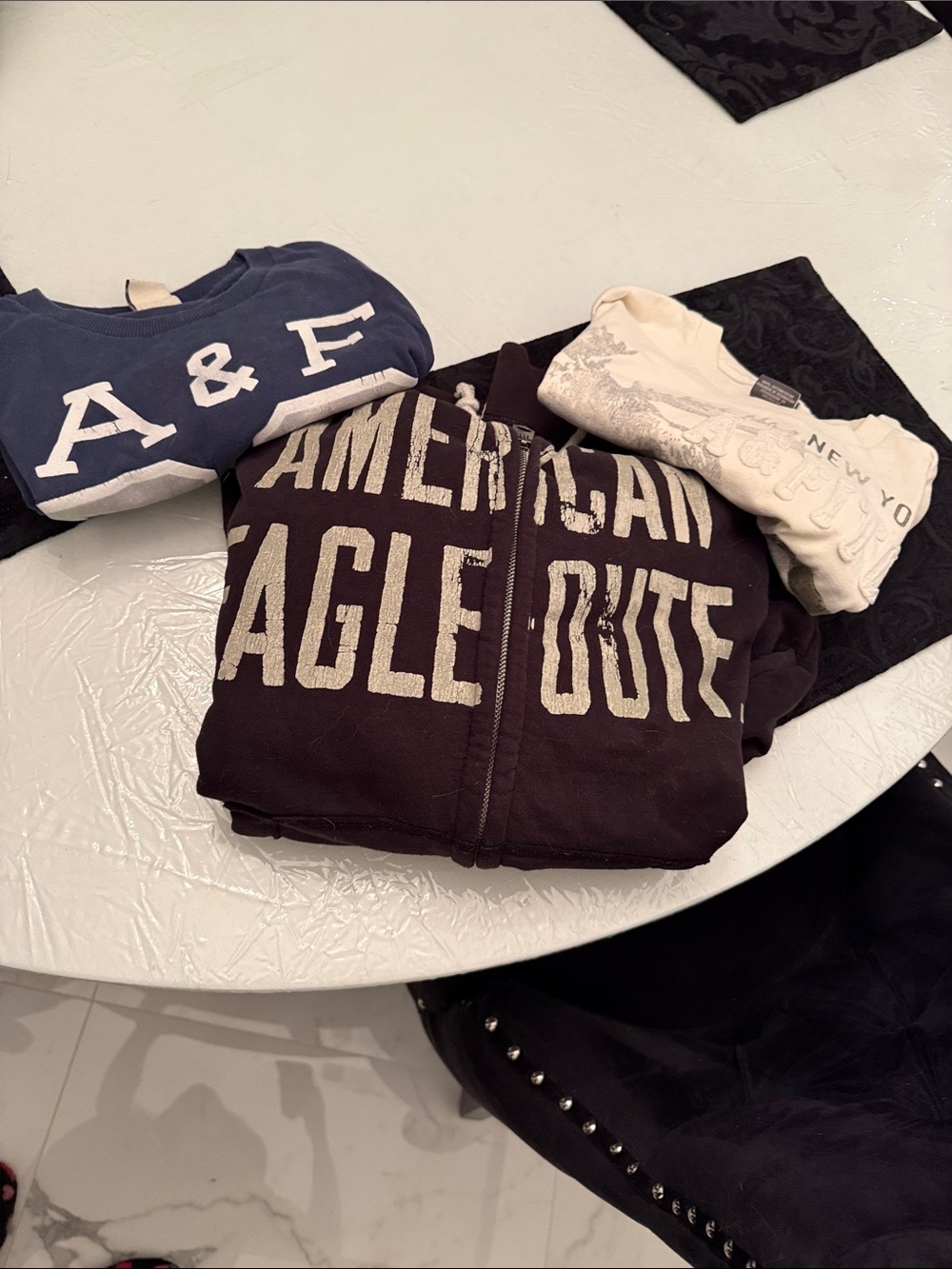 Abercrombie & Fitch Tees and American Eagle zip up hoodie